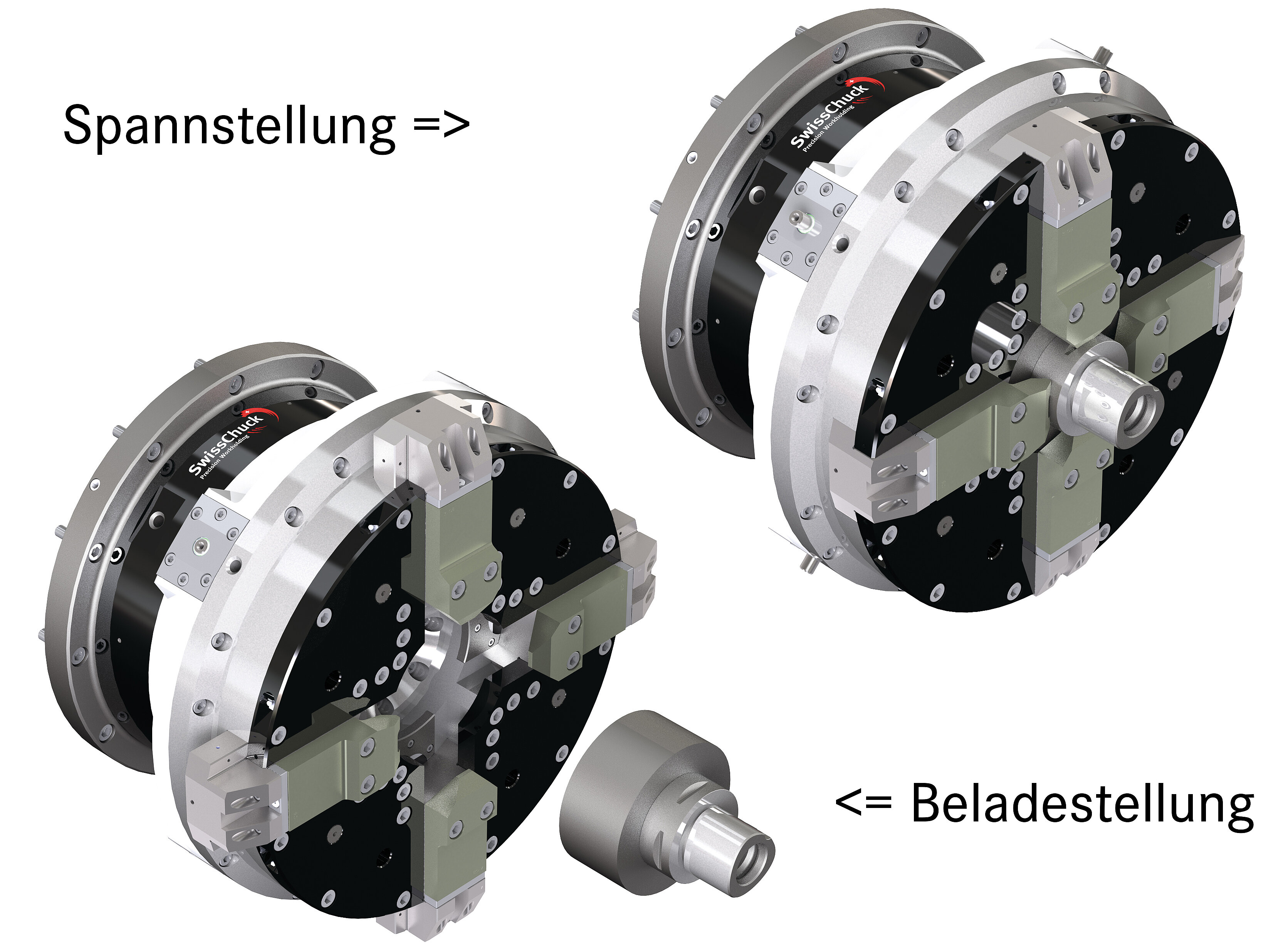 Übergreifen der Rohlinge dank Backenhub von 41mm!